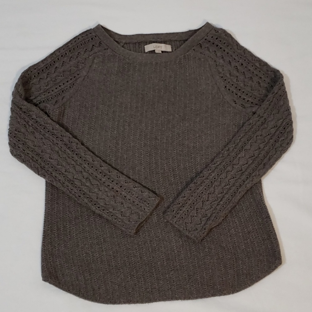 LOFT Tan/Brown Knit Sweater Size Medium